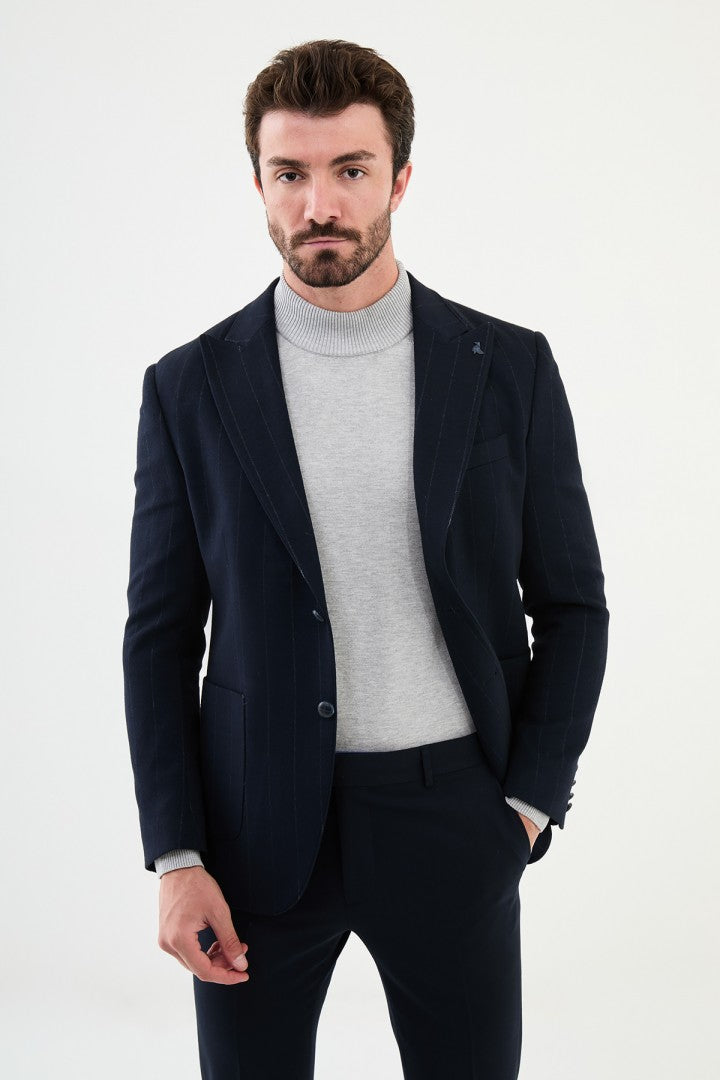 Navy Tailored Fit WMS Blazer