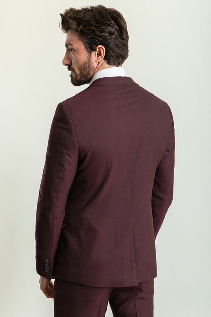 Burgundy Tailored Fit WMS Suit