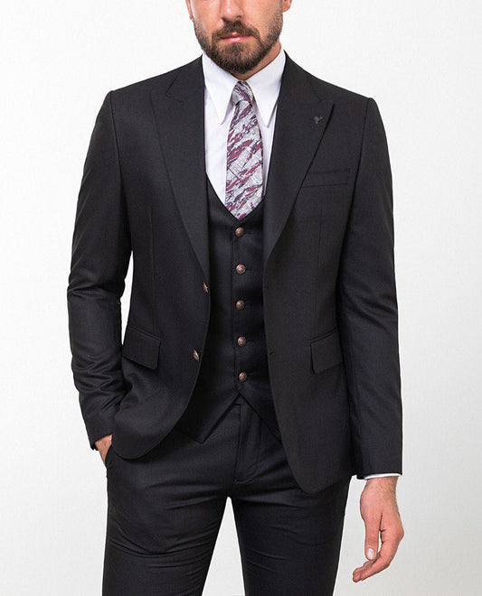 Black Tailored Fit WMS Suit