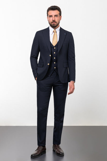 Navy Tailored Fit WMS Suit