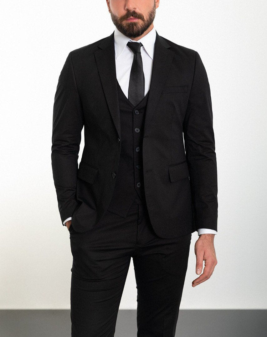 Black Tailored Fit WMS Suit