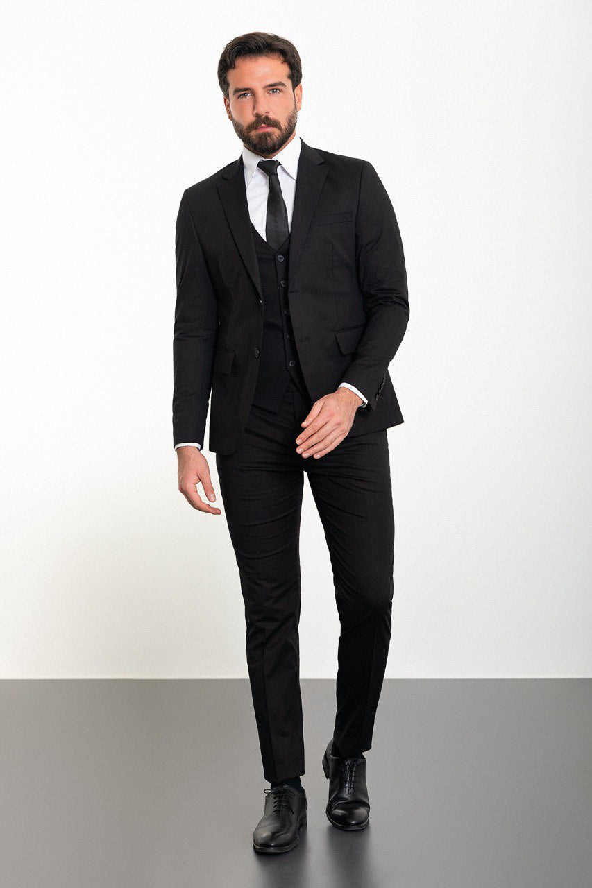 Black Tailored Fit WMS Suit