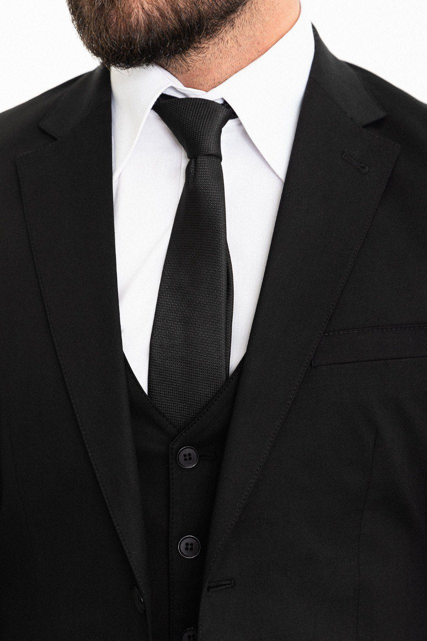 Black Tailored Fit WMS Suit