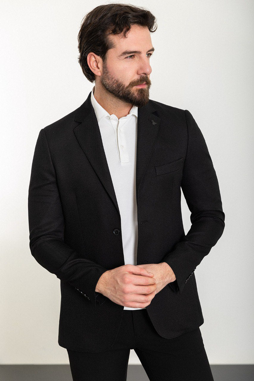 Black Tailored Fit WMS Blazer