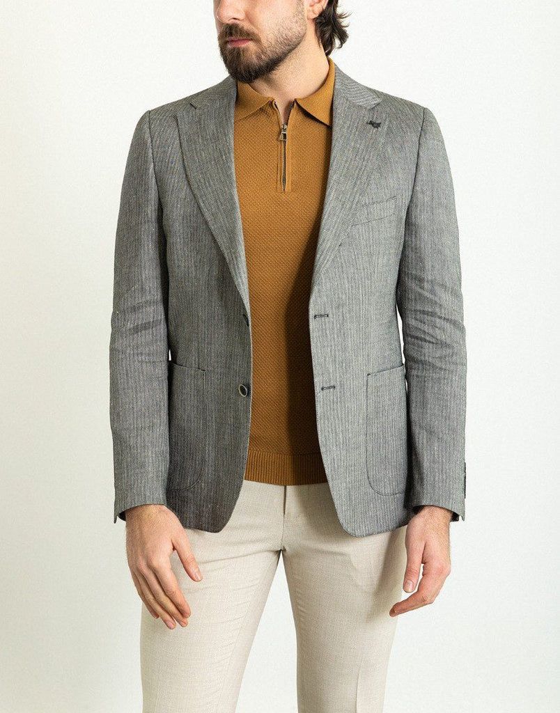 Grey Tailored Fit WMS Blazer