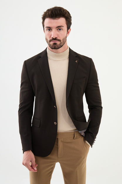 Dark Brown Tailored Fit WMS Blazer