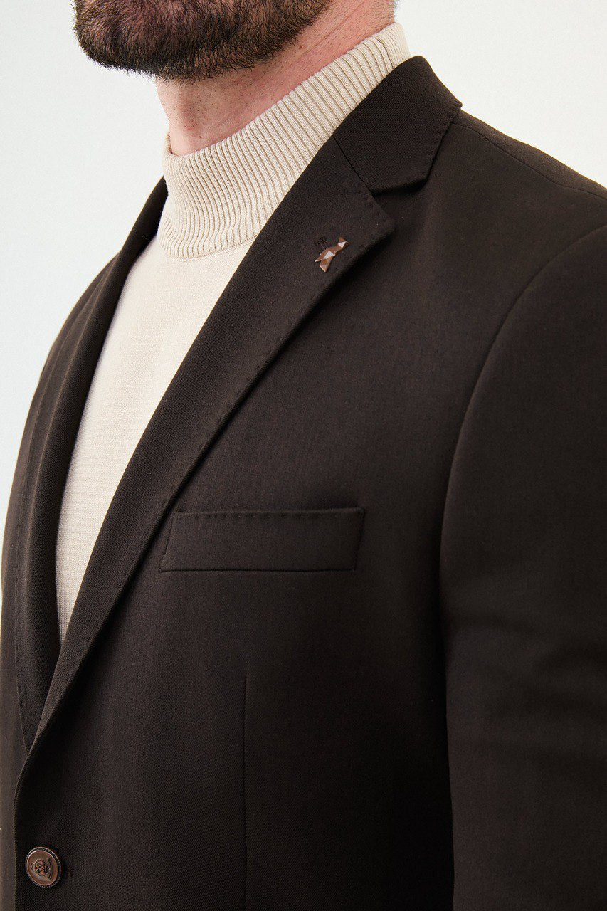 Dark Brown Tailored Fit WMS Blazer