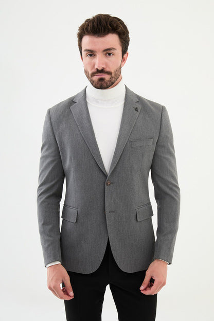 Grey Tailored Fit WMS Blazer