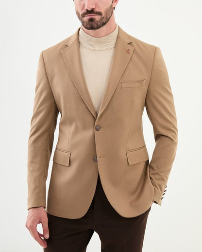 Mid Brown Tailored Fit WMS Blazer