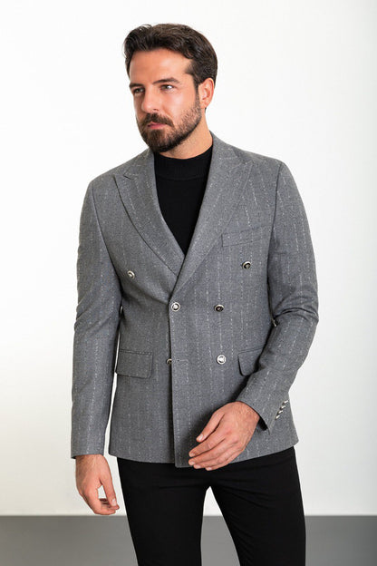 Grey Tailored Fit WMS Blazer