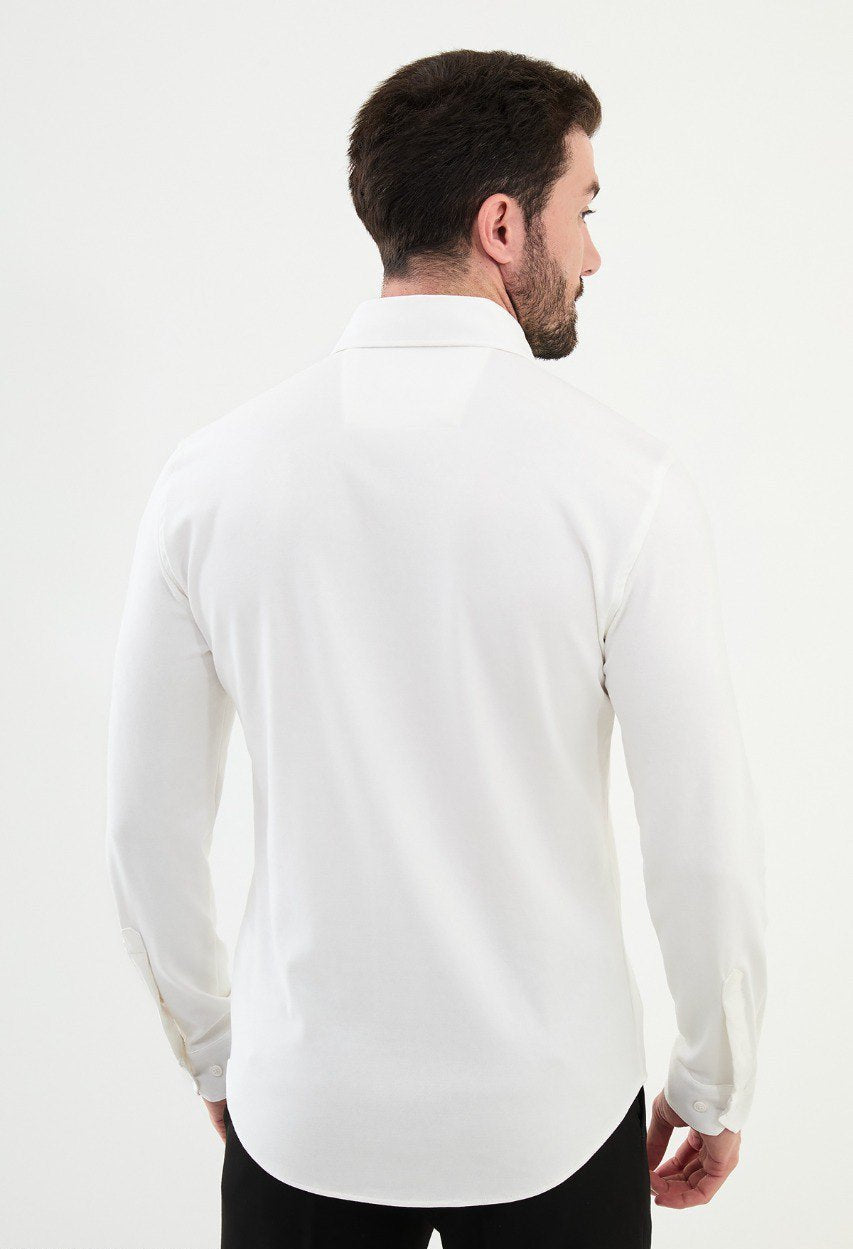 Ecru Tailored Fit Shirt