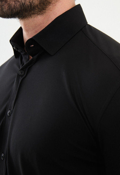 Black Tailored Fit Shirt