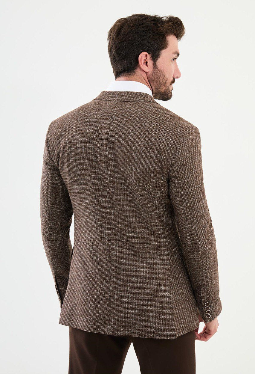 Brown Tailored Fit WMS Blazer