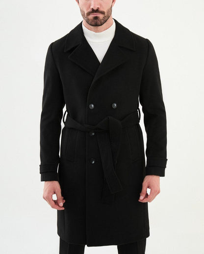 Black Belted Overcoat