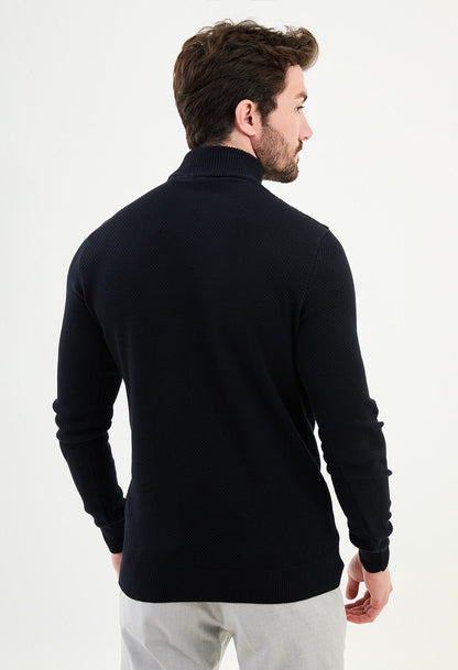 Navy Turtleneck