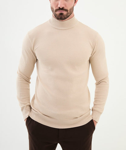 Beige Turtleneck