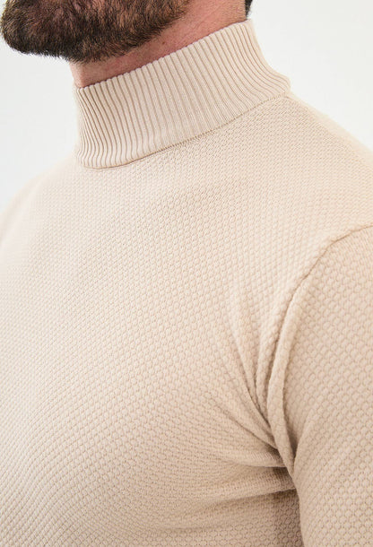 Beige Turtleneck