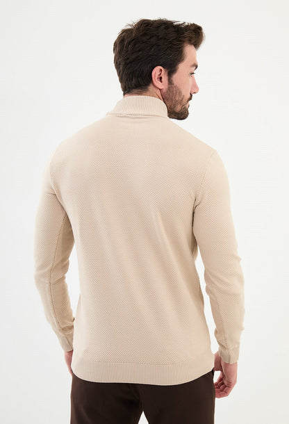 Beige Turtleneck