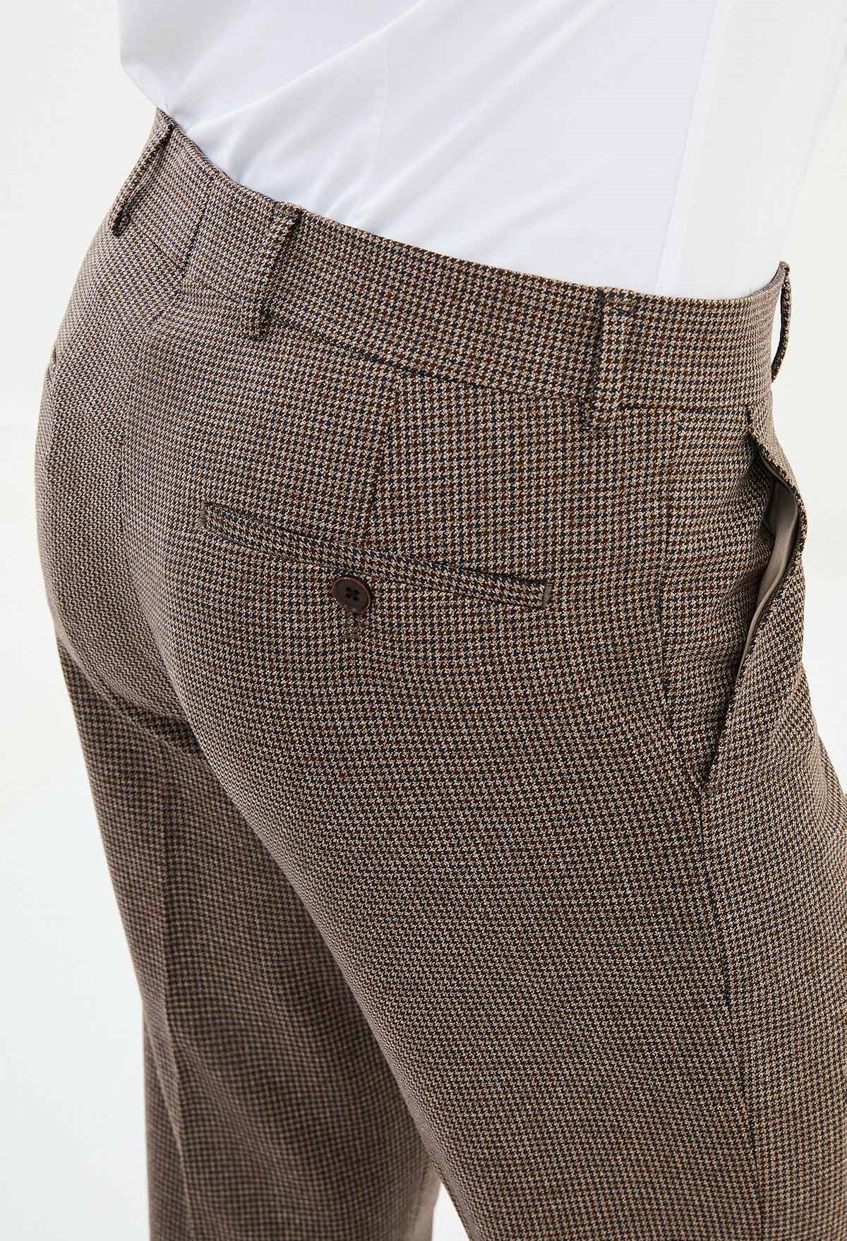 Brown Slim Leg Straight Pants