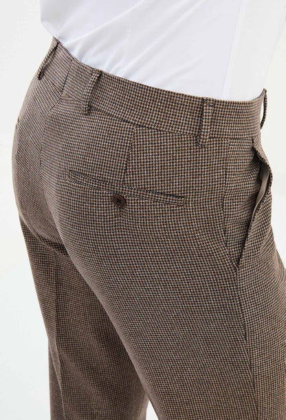 Brown Slim Leg Straight Pants