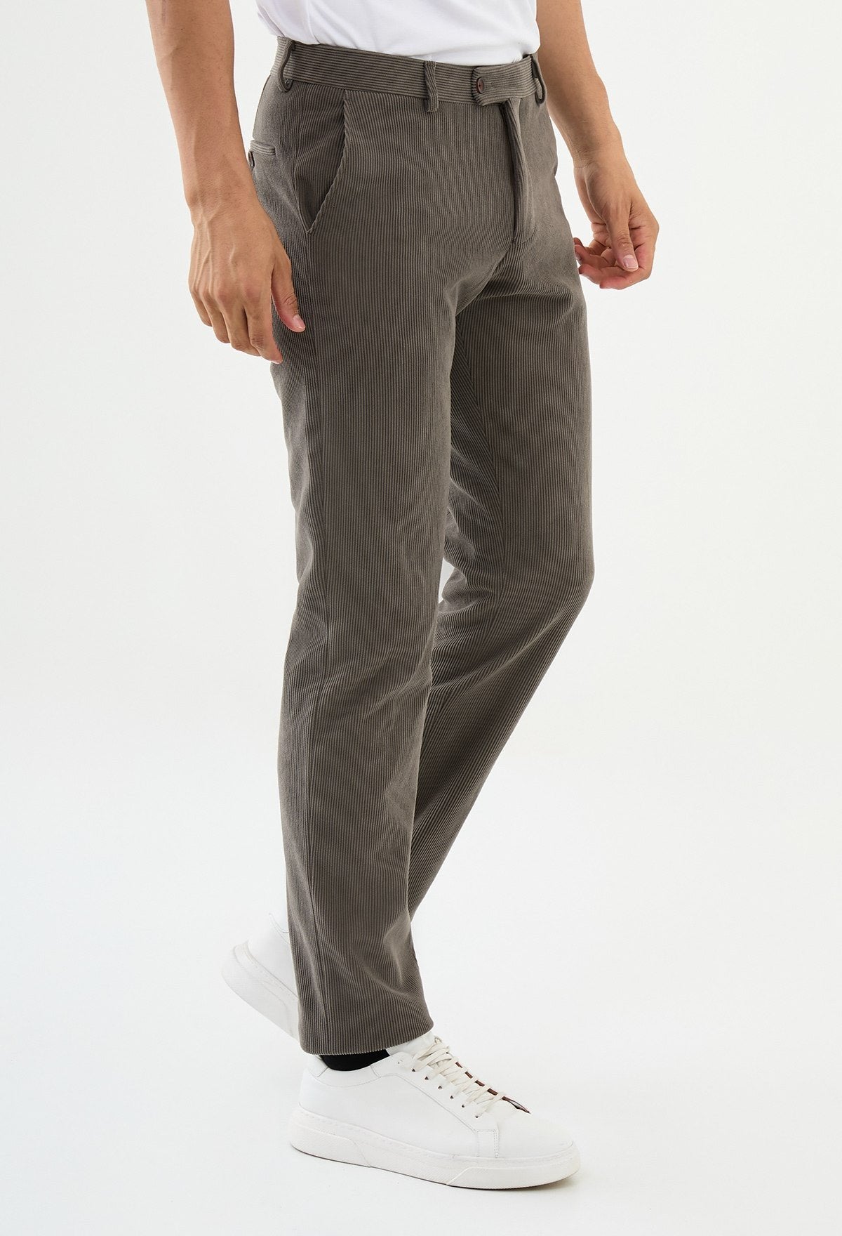 Vizon Slim Leg Straight Corduroy Pants