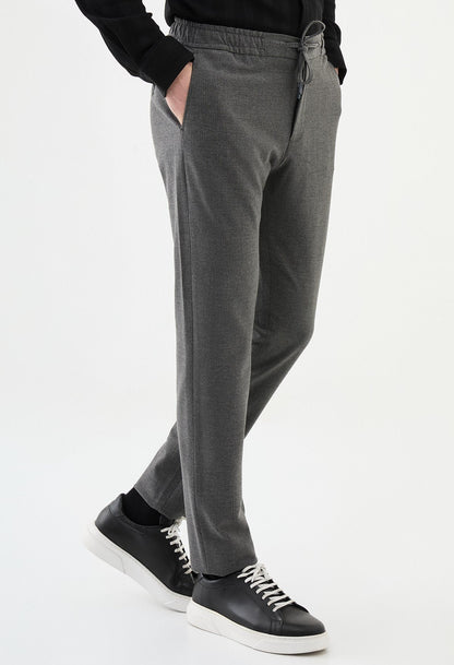 Dark Gray Slim Leg Straight Pants