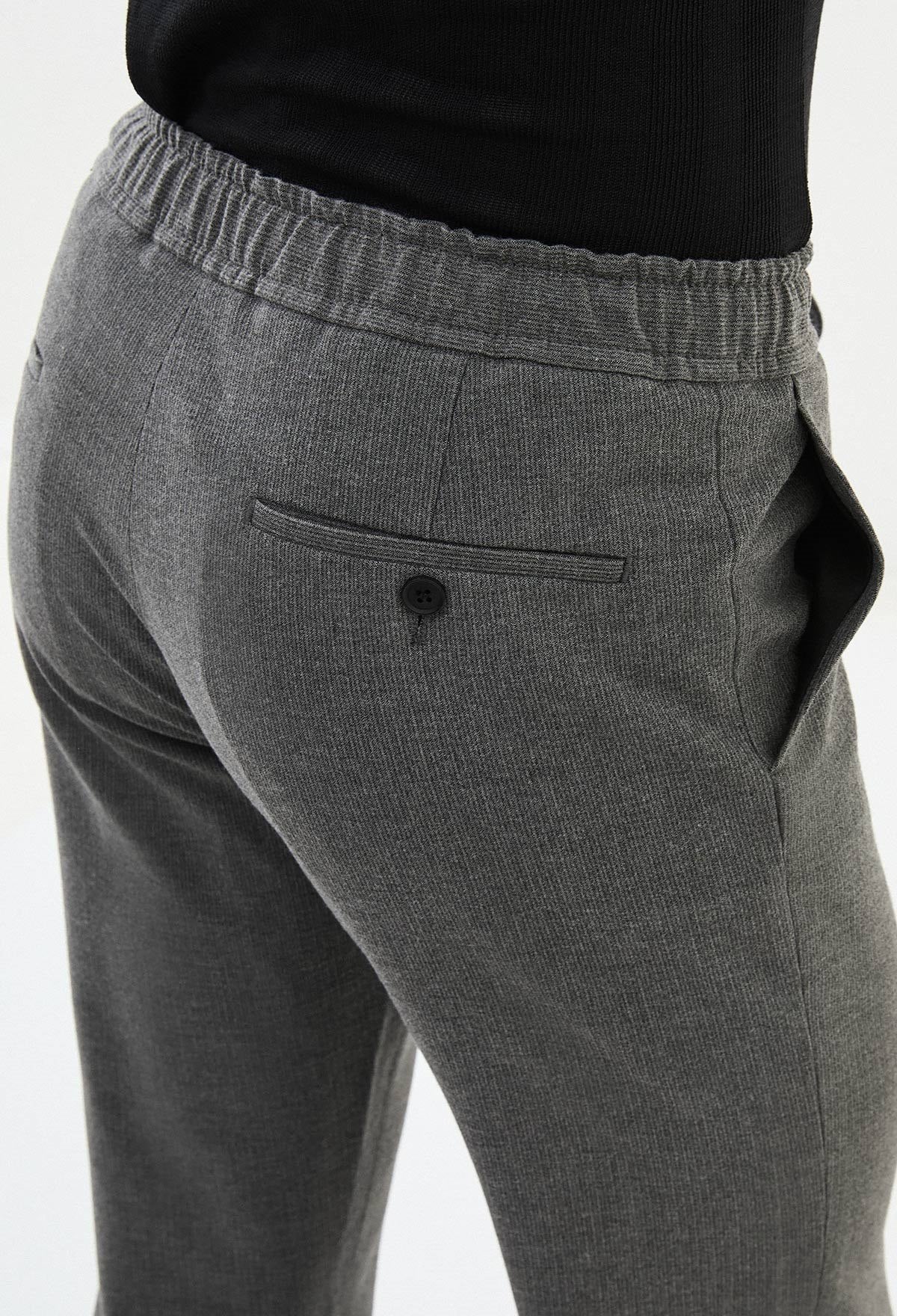 Dark Gray Slim Leg Straight Pants