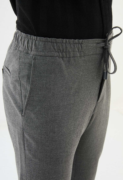 Dark Gray Slim Leg Straight Pants