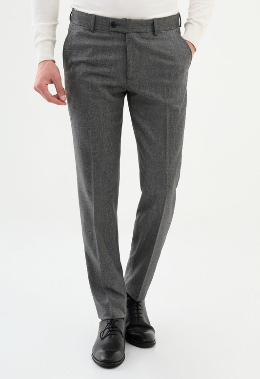 Gray Slim Leg Straight Pants