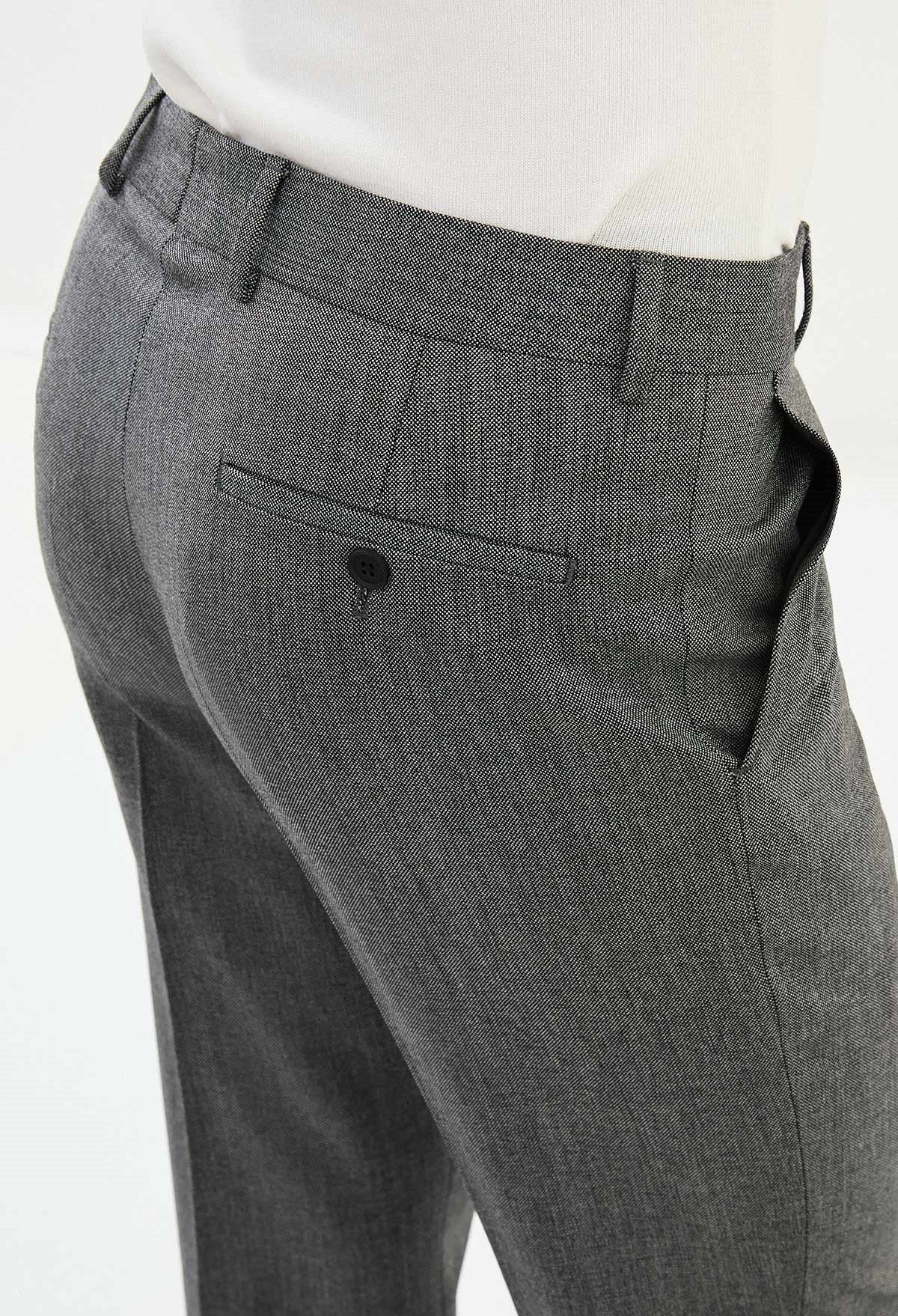 Gray Slim Leg Straight Pants