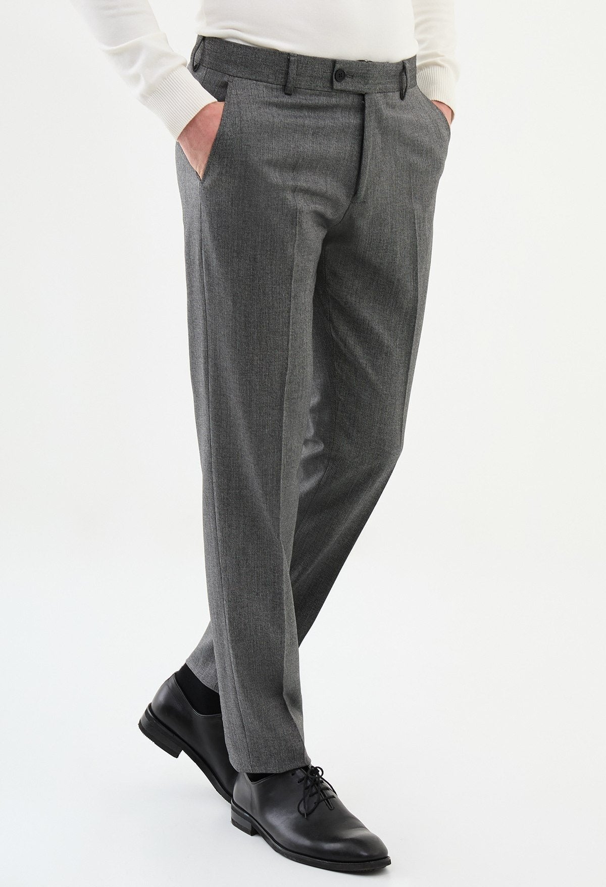 Gray Slim Leg Straight Pants