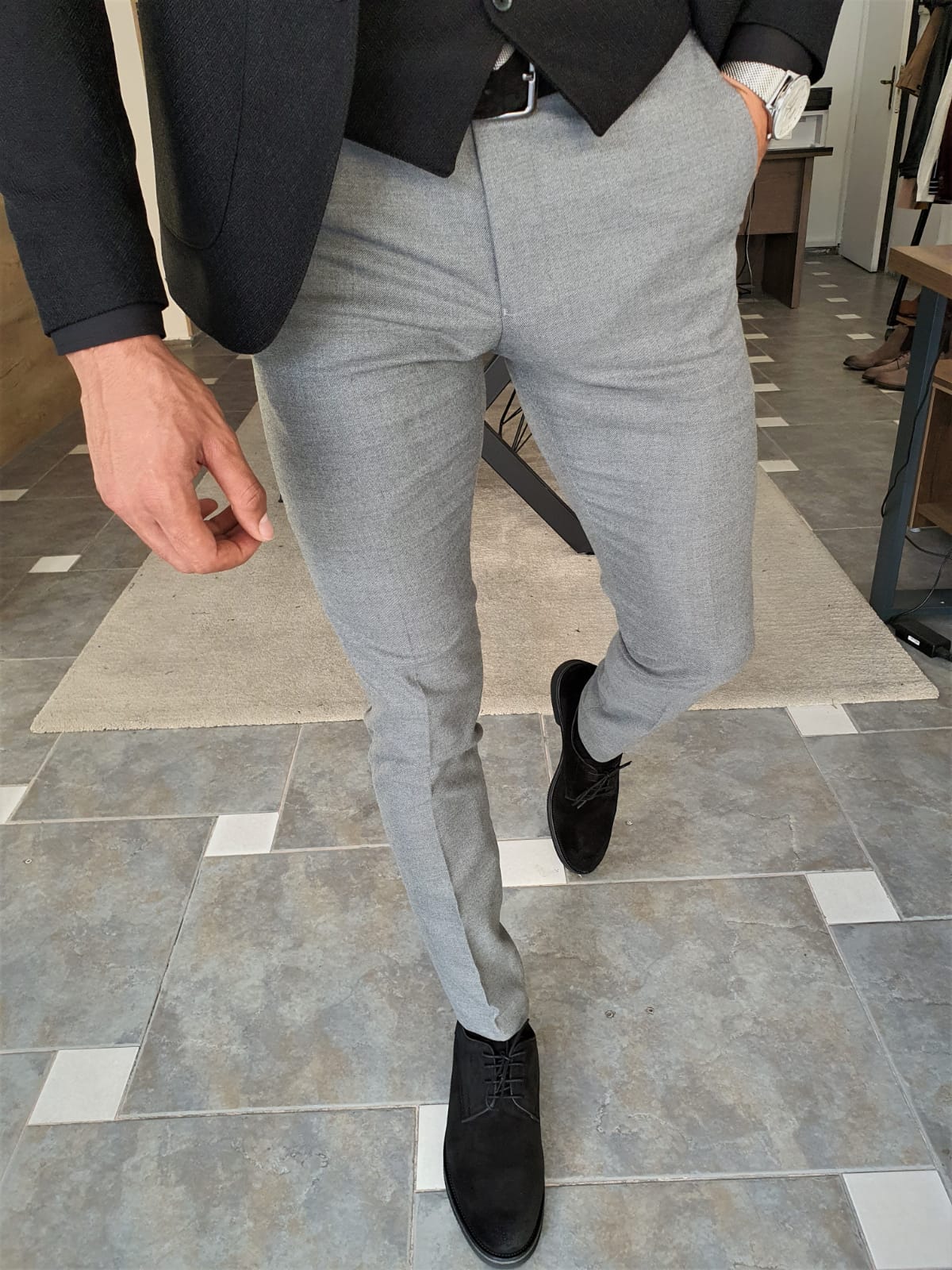 GRAY SPECIAL PRODUCTION* SLIM-FIT PANTS – WearManStyle