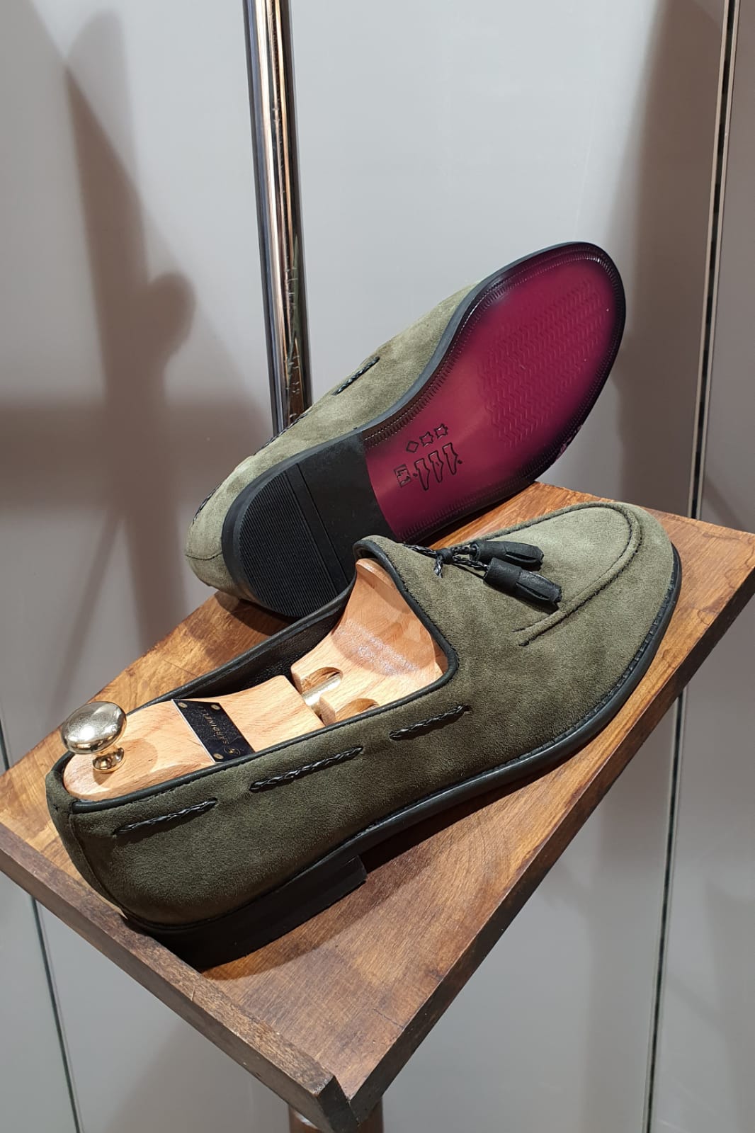 GREEN SPECIAL SARDINELLI SUADE LEATHER LOAFER