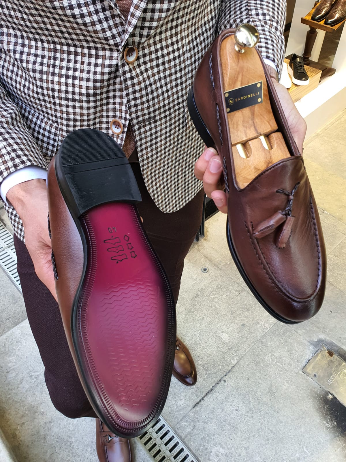 SARDINELLI BROWN CALF-LEATHER LOAFER