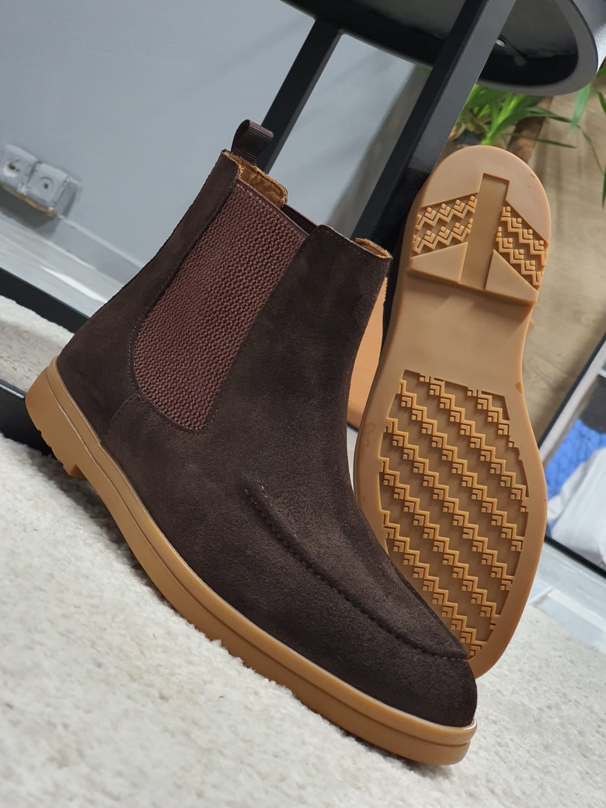 SARDINELLI BROWN SUEDE SPECIAL PRODUCTION* CALF LEATHER BOOTS