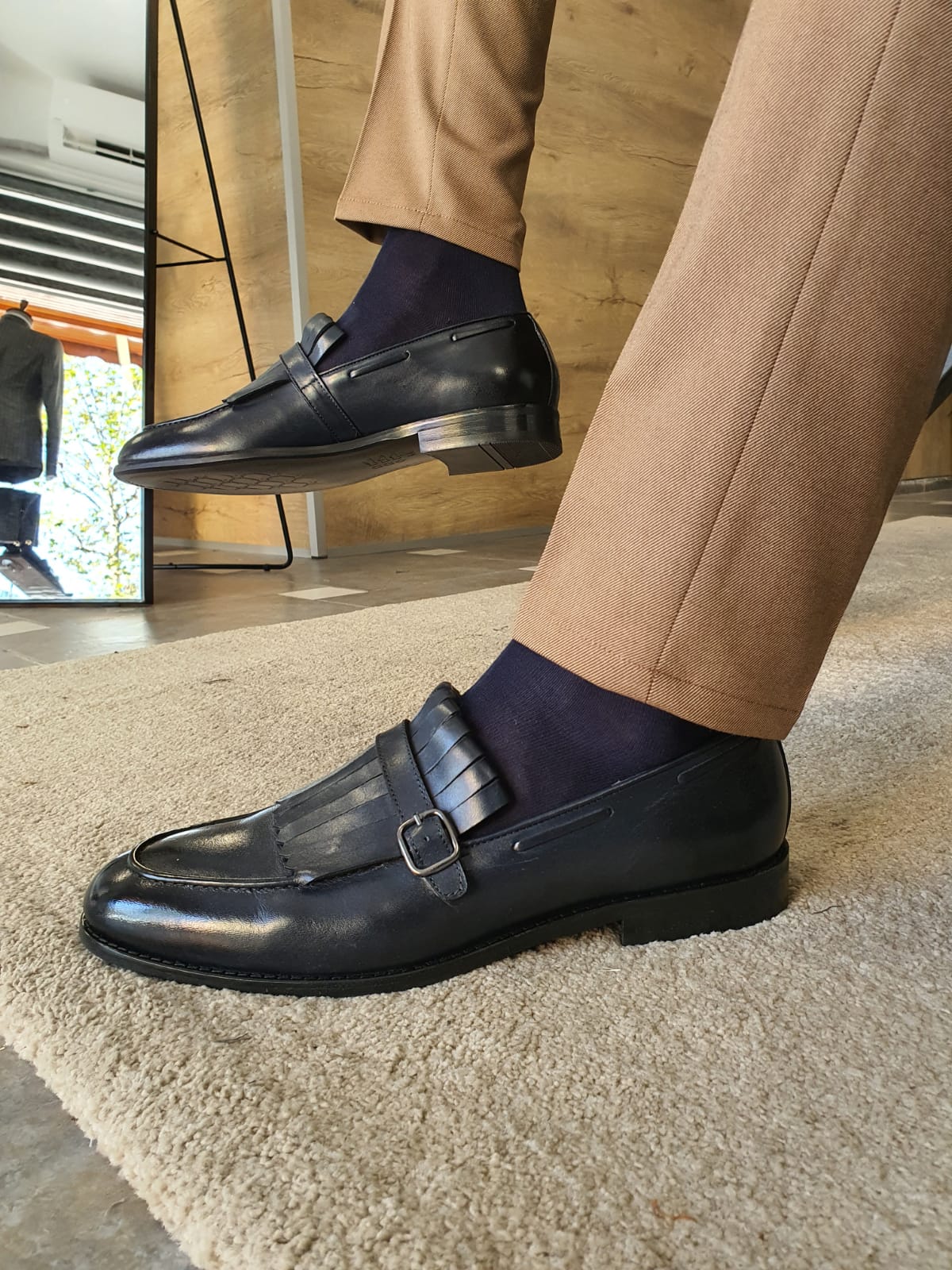 DARKBLUE SARDINELLI LOAFER WITH DETAILED LEATHER BUCKLE