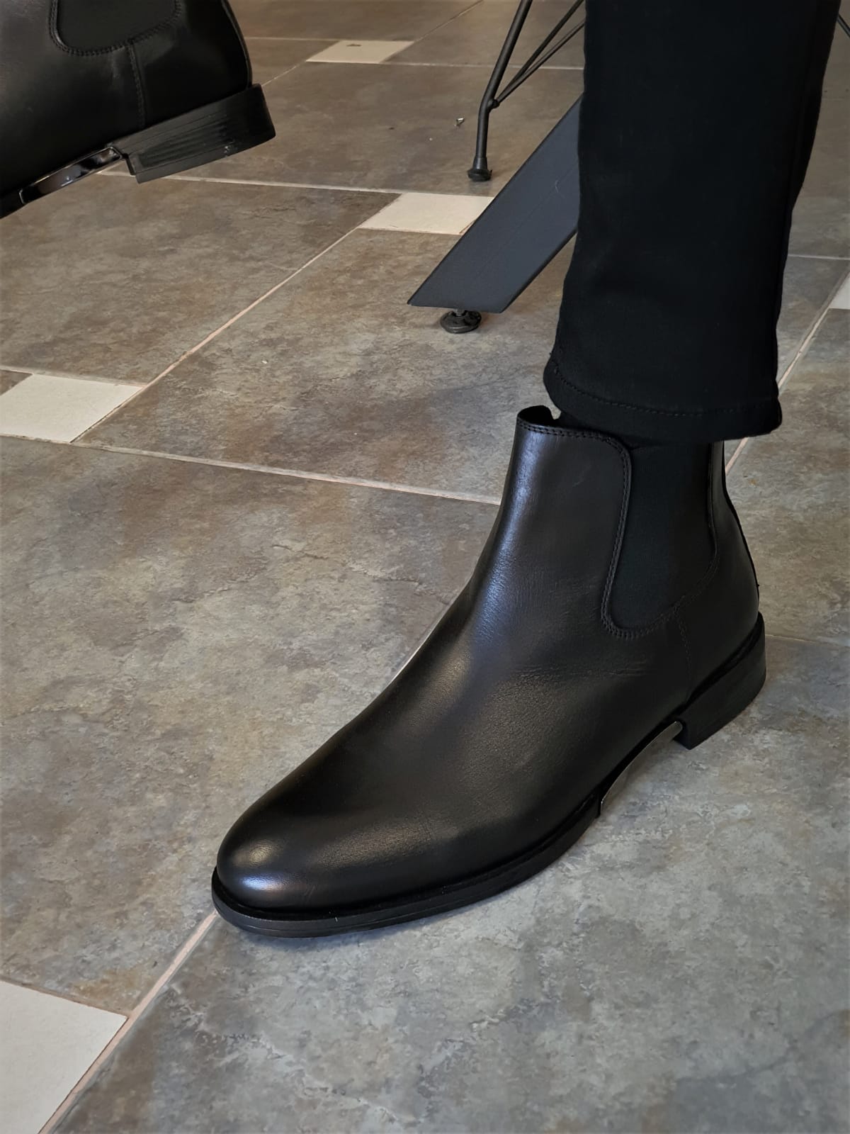 BLACK SARDINELLI SPECIAL PRODUCTION* CALF LEATHER BOOTS