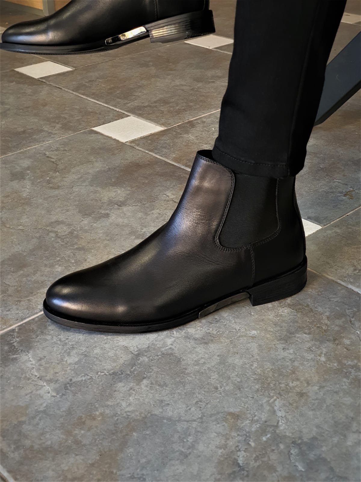 BLACK SARDINELLI SPECIAL PRODUCTION* CALF LEATHER BOOTS