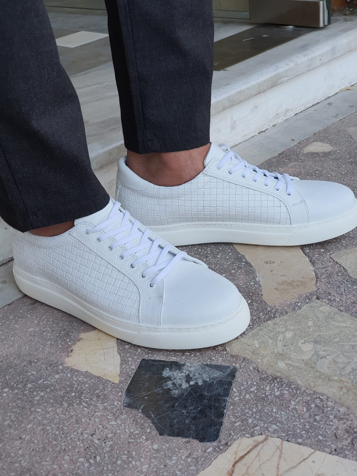 SARDINELLI WHITE SPECIAL EDITION* CALF LEATHER SNEAKERS