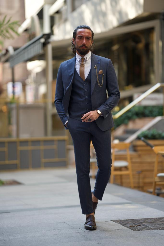OXFORD BLUE SLIM-FIT STRIPED SPECIAL EDITION* SUIT