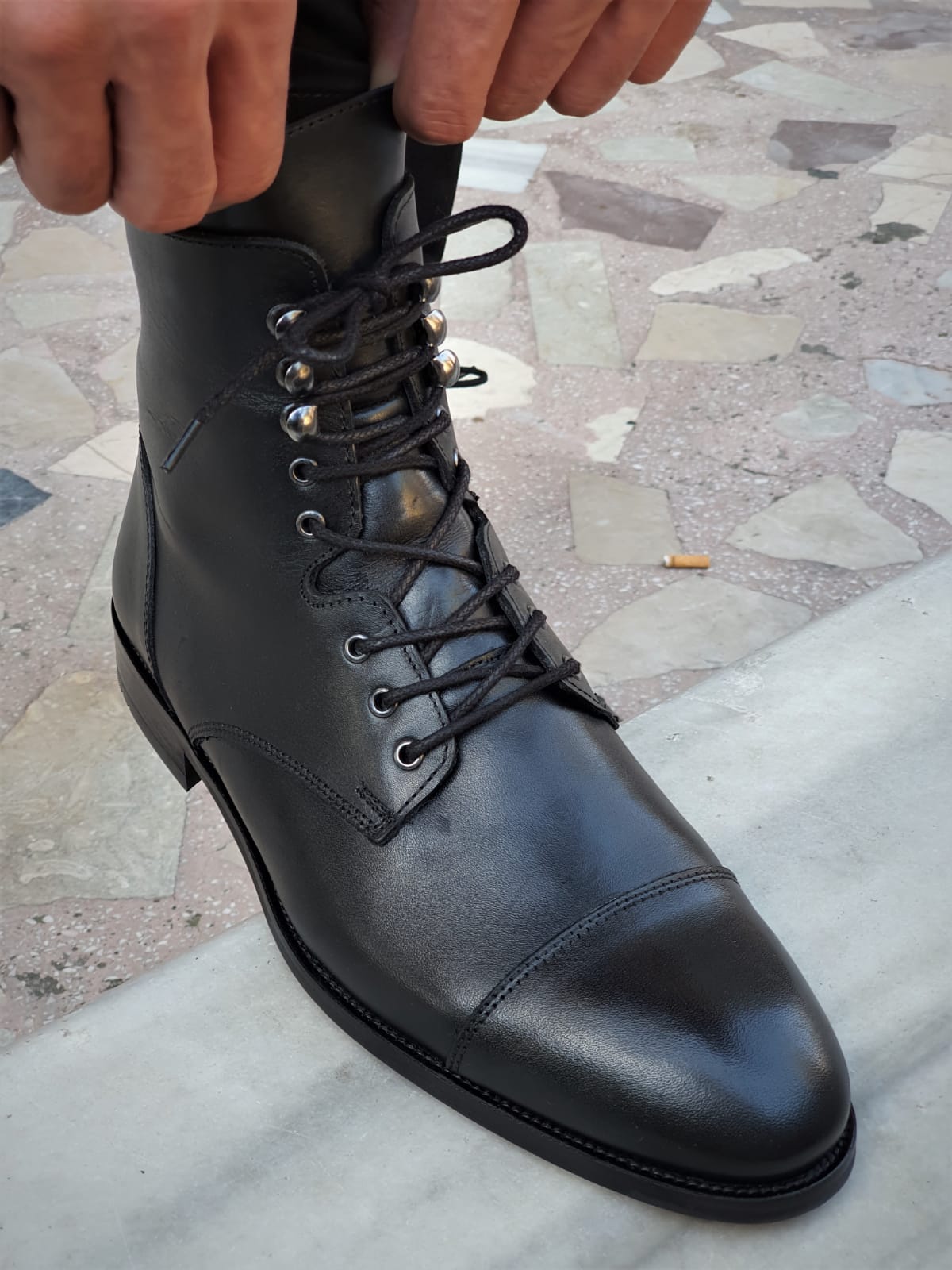 SARDINELLI BLACK SPECIAL PRODUCTION* LEATHER BOOTS