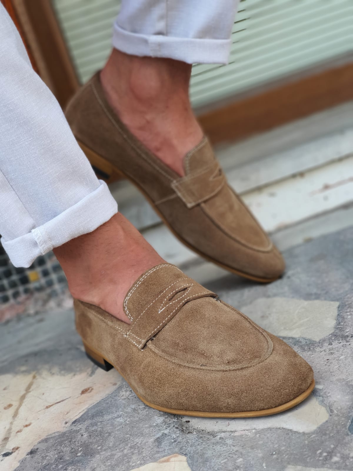 BEIGE SUEDE SPECIAL EDITION* WITH NEOLITE SOLE LEATHER LOAFER