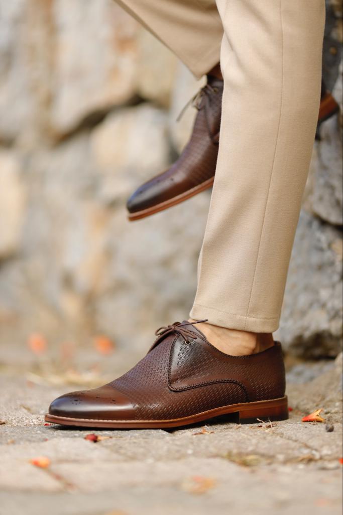 WOOD MODERN LEATHER SHOES